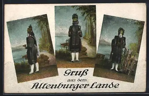 AK Frau in Altenburger Bauerntracht