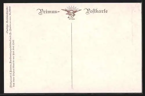 Künstler-AK Wohlgemuth & Lissner, Primus-Postkarte No. 6001, Sign. Emil Orlik: Stillleben aus Obst