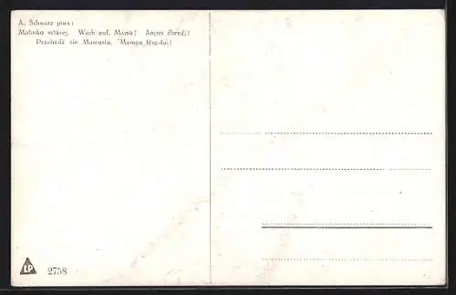 AK Mutter mit ihrem Kind an ihrer Brust