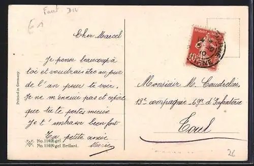 AK Vergissmeinnicht in einer Papiertüte