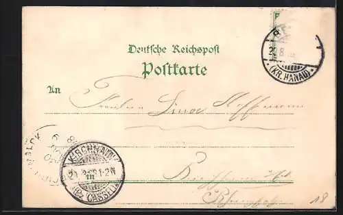 Lithographie Hamburg, Allgemeine Gartenbau-Ausstellung 1897, Haupt-Ausstellungs-Gebäude