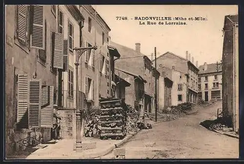 AK Badonviller, La Rue de Lorraine