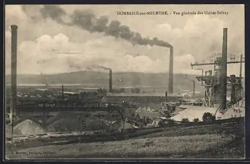 AK Dombasle-sur-Meurthe, Vue générale des Usines Solvay