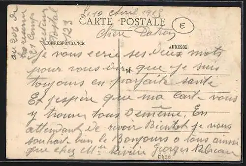 AK Mandres-aux-Qurare-Tours, Tranchée-abri pendant la Guerre de 1914-1915