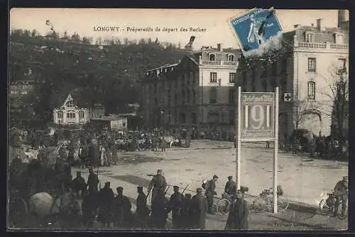 AK Longwy, Préparatifs de départ des Boches