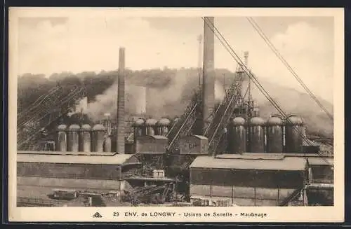 AK Longwy, Usines de Senelle avec cheminées et infrastructure industrielle