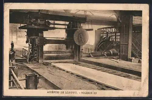 AK Longwy, Aciéries de Longwy, Tolerie III