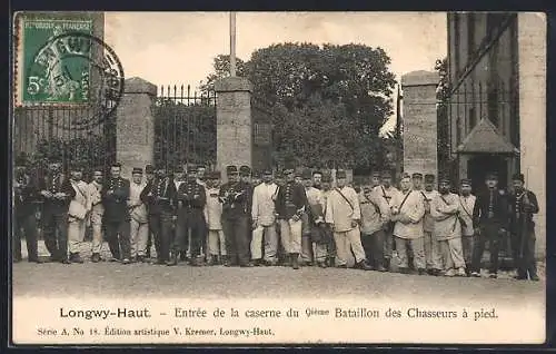 AK Longwy-Haut, Entrée de la caserne du 9ème Bataillon des Chasseurs à pied