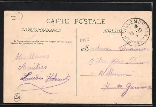 AK Roville-devant-Bayon, Le Café-Restaurant de la Poste