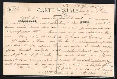 AK Villers-en-Haye, Grande-Rue avec habitants