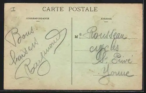 AK Fey-en-Haye, Café-Restaurant Bour et voiture ancienne devant l`établissement