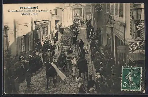 AK Toul, Cavalcade de Bienfaisance du 23 Avril 1911, Char du Trésor