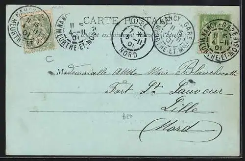 AK Pont-Saint-Vincent, Vue du Pont sur la Moselle