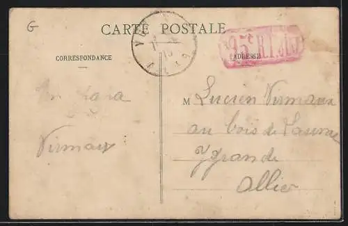 AK Blénod-lès-Toul, École des filles, Cour intérieure
