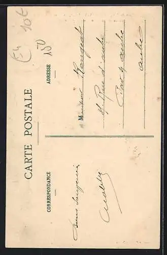 AK Nancy-Jarville, Circuit de l`Est 1910, arrivée d`Auzaux deuxième de l`étape Troyes-Nancy