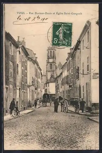 AK Toul, Rue Docteur-Denis et Église Saint-Gengoult