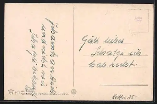 AK Briefmarkensprache, Le Langage des Timbres, Amor