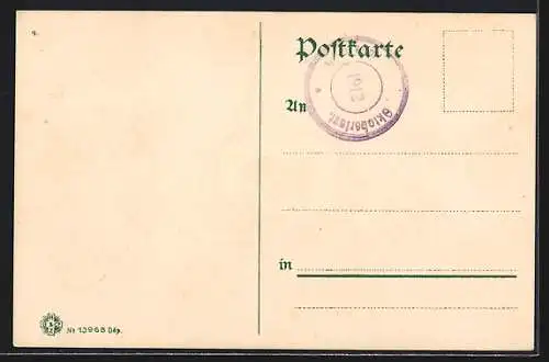 AK Briefmarkensprache und sich küssendes Paar