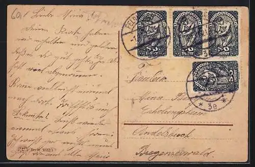 AK Briefmarkensprache: Ich denke an dich, Ich liebe dich, Vergiss mein nicht, Liebespaar im Herzförmigen Rahmen