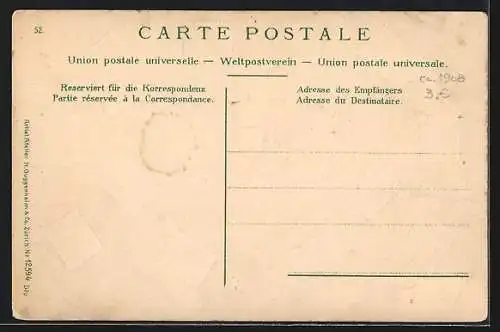 AK Aufgeklebte Mini-Briefmarken mit Botschaften, Schweizer Wappen, Briefmarkensprache