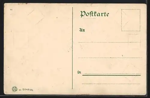 AK Erklärung der Briefmarkensprache, Bayrische Briefmarken