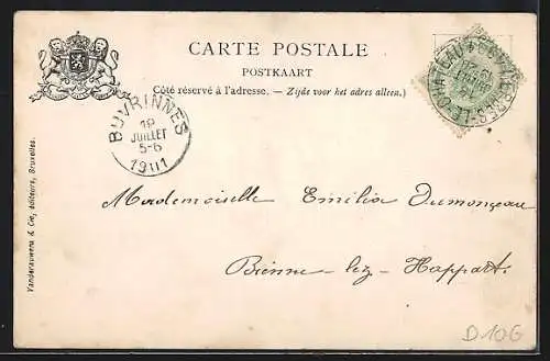 AK Les Timbres Belges, Briefmarken mit Botschaften, Briefmarkensprache