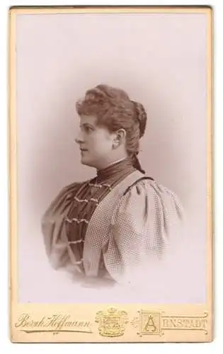 Fotografie Bernh. Hoffmann, Arnstadt, Seitenansicht einer Dame