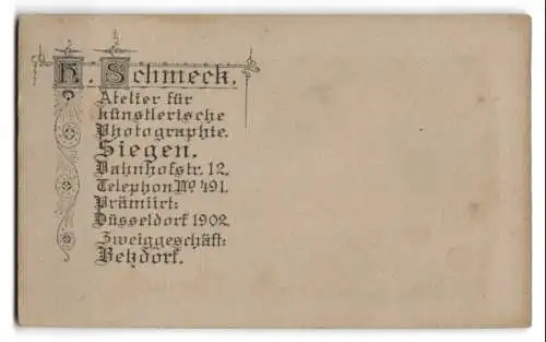 Fotografie H. Schmeck, Siegen, Bahnhofstrasse 12, Porträt eines Paares