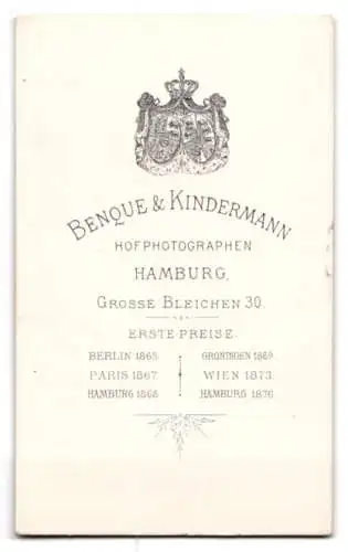 Fotografie Benque & Kindermann, Hamburg, Grosse Bleichen 30, Porträt einer jungen Frau