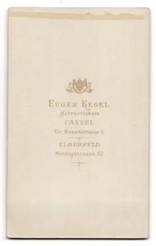 Fotografie Eugen Kegel, Cassel, Gr. Rosenstrasse 5, Porträt eines eleganten Paares