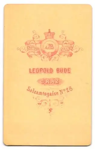 Fotografie Leopold Bude, Graz, Salzamtsgasse 28, Porträt eines eleganten Herrn
