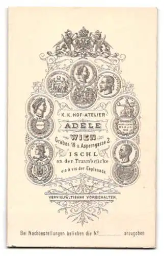 Fotografie Adèle, Wien, Graben 19, Porträt eines älteren Herrn