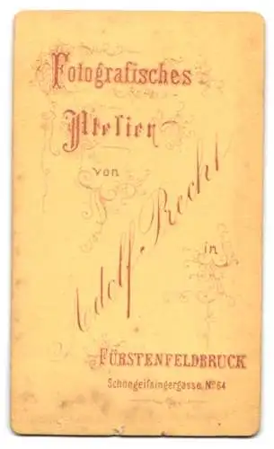 Fotografie Adolf Precht, Fürstenfeldbruck, Schöngeissingergasse 64, Frau im karierten Kleid