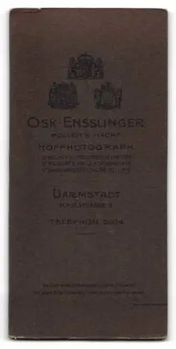 Fotografie Oskar Ensslinger, Darmstadt, Schulstrasse 3, Porträt einer jungen Frau