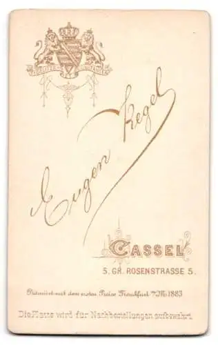 Fotografie Eugen Kegel, Cassel, 5. Gr. Rosenstrasse, Porträt einer Dame mit Halskette