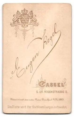Fotografie Eugen Kegel, Cassel, Gr. Rosenstrasse 5, Porträt einer jungen Frau