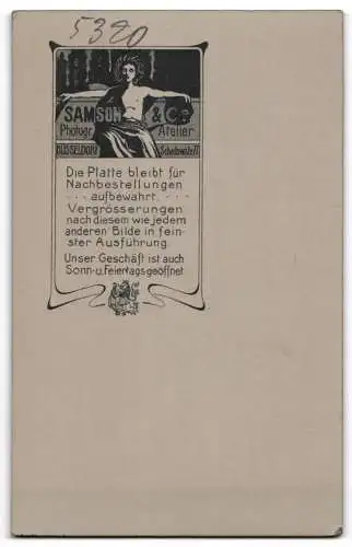 Fotografie Atelier Samson & Co., Düsseldorf, Schadowstr. 77, Junge und Mädchen in festlicher Kleidung