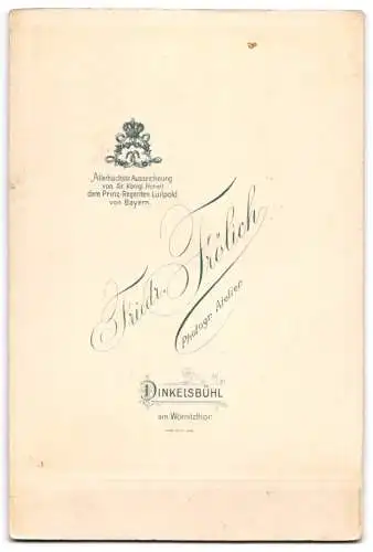 Fotografie Fr. Frölich, Dinkelsbühl, am Wörnitztor, Porträt einer Dame