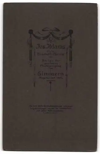 Fotografie Jos. Adams, Simmern, Kinder in festlicher Kleidung