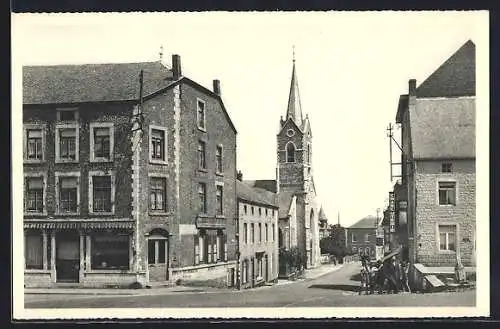 AK Beauraing, Rue de l`Eglise vers l`Aubépine