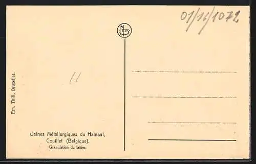 AK Couillet, Usines Metallurgiques du Hainaut, Granulation du laitier