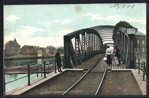 AK Namur, La Passerelle & la Rive Droite