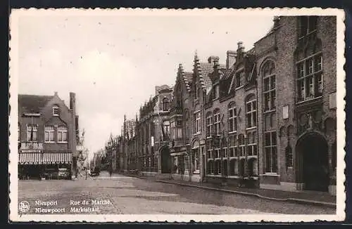 AK Nieuport, Rue du Marché, Strassenpartie