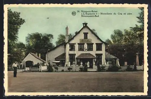 AK Nieuport-Bains, L`Espinette, Hostellerie du Coq en pâte