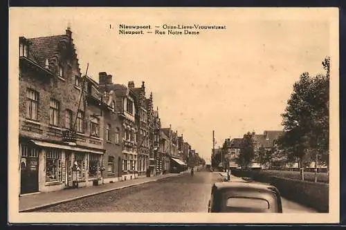 AK Nieuport, Rue Notre-Dame, Strassenpartie