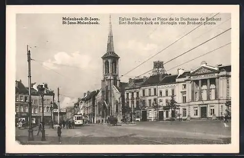 AK Molenbeek-St-Jean, Eglise Ste-Barbe et Place de la Duchesse de Brabant