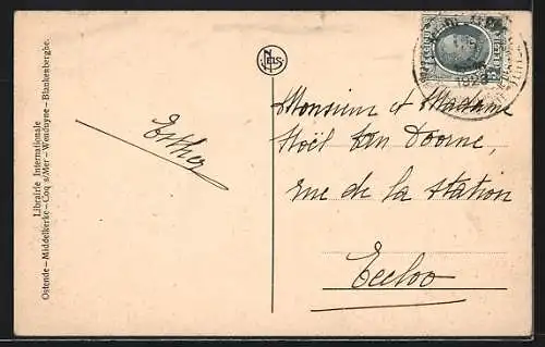 AK Middelkerke, Institut Maritime coin Avenue Léopold, 7 et rue Van Himberghe