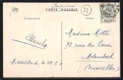 AK Middelkerke, La Rue Paul Hoyoux et l`Avenue Léopold