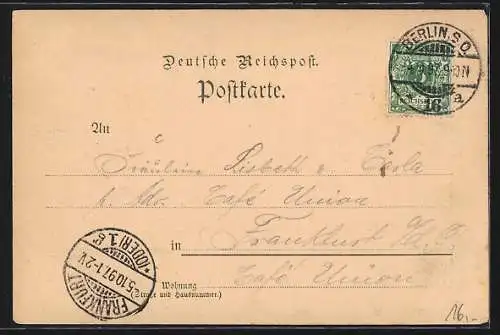 Lithographie Berlin-Mitte, Gasthaus Aschinger's Bierquelle, Stadtbahnbögen 88-95