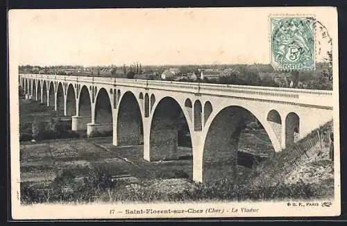 AK Saint-Florent-sur-Cher, Le Viaduc